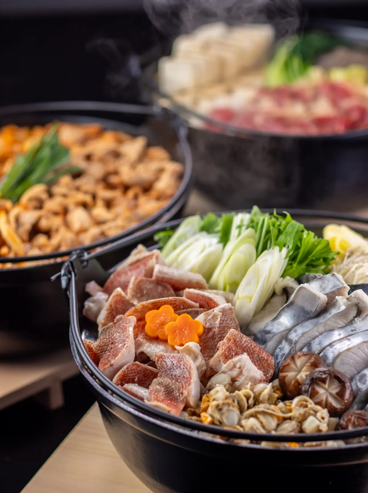 3種の寄せ鍋